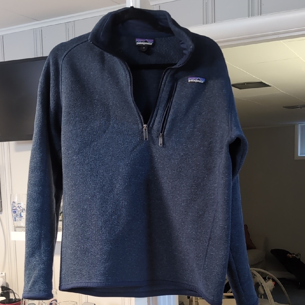 Patagonia Blue Zip Up Sweater